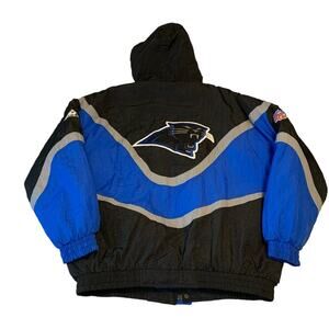 Vintage 90s Apex One NFL Carolina Panthers Puffer Jacket Men's XL Heavy Coat